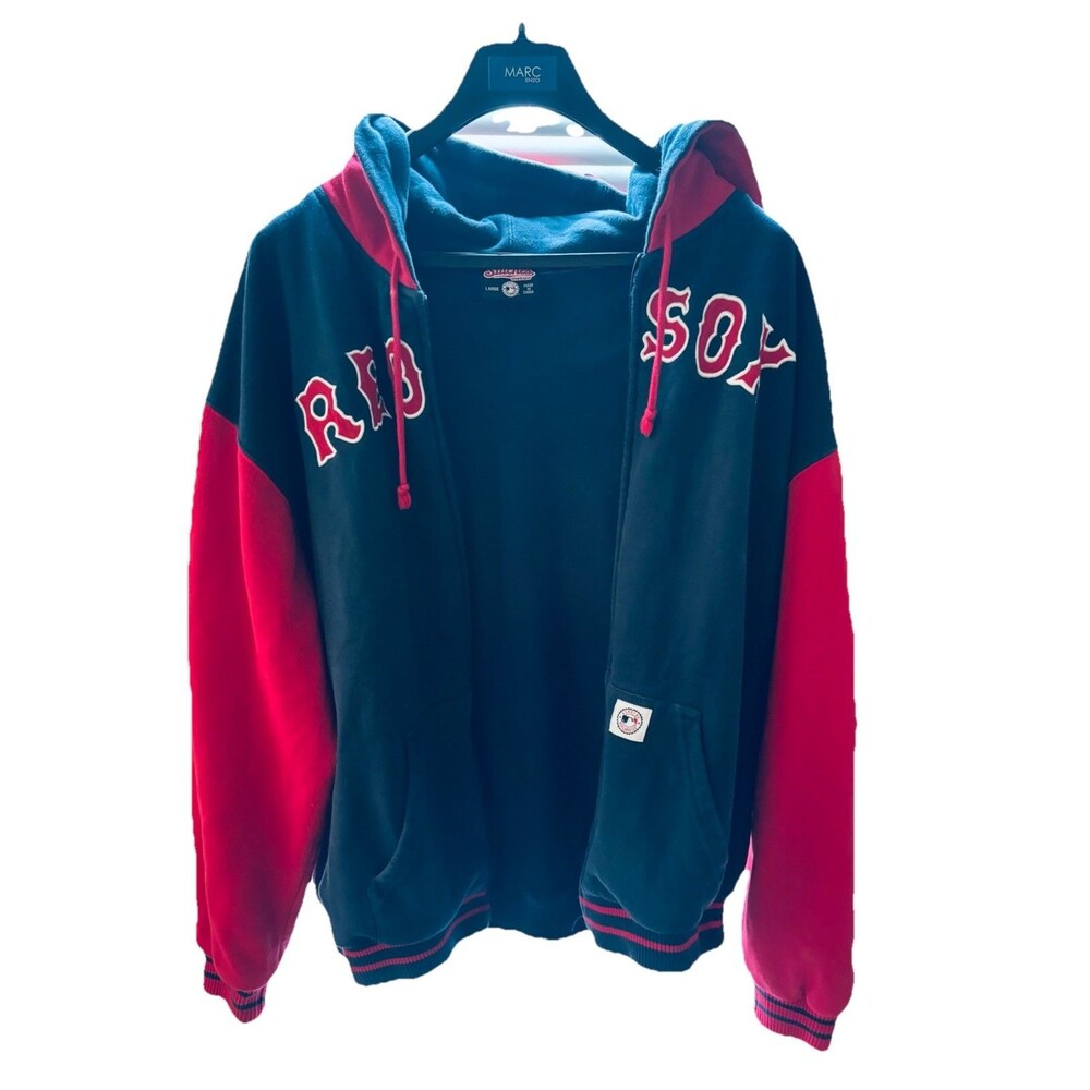 Boston Red Sox Stitches Hoodie Jacket Men’s Large Full Zip MLB Please READ